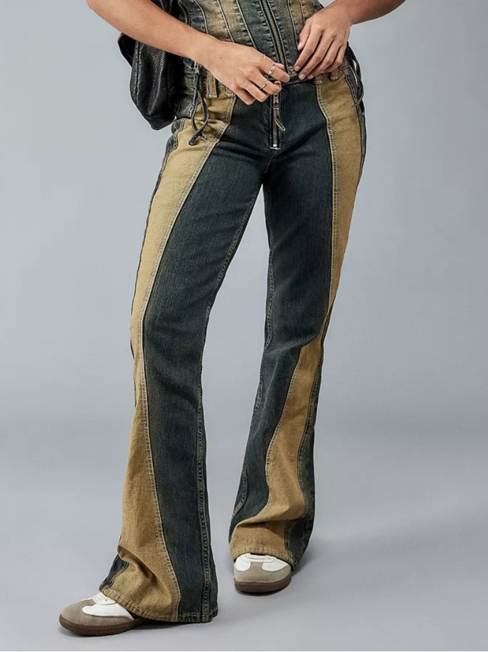 Urban Outfitters BDG Motocross Stripe Low-Rise Flare Jeans Women’s 28